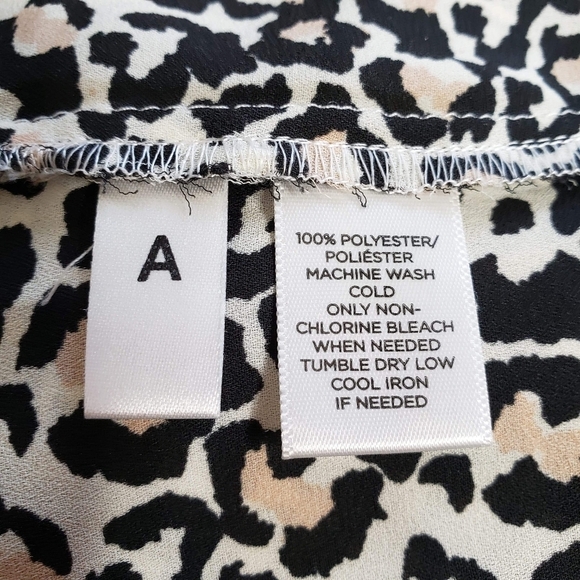 LOFT | Leopard Animal Print Long Sleeve Blouse S - Picture 7 of 7